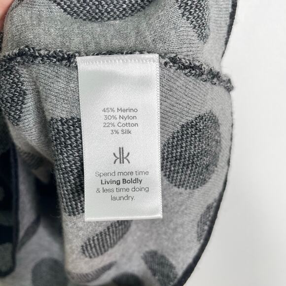 Krimson Klover Women's Size XS Wool Blend Dark Gray Polka Dot Mini Skater Skirt - Picture 5 of 6